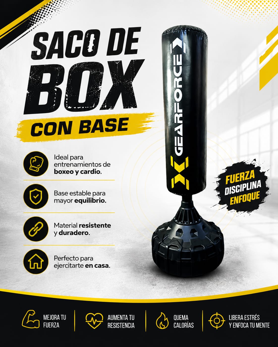 SACO DE BOX CON BASE